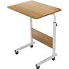 sogesfurniture Laptop Table Tavolino Altezza Regolabile, 60 * 40cm Portatile Tavolo Laptop Tavolo per Notebook PC, Rovere Chiaro 05#1-60OK-BH