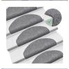 LANTUS Set di 15 tappetini per Scale, Misura Grande, Antiscivolo, autoadesivi per Interni,Tappetini per gradini, semicircolare o Rettangolare, Resistenti e Facili da Pulire, per Interni
