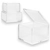 KORAT 12 Scatoline Plexiglass Trasparente Contenitori Rigidi 10x10x6 cm, Scatole Portaoggetti Multiuso in Acrilico, Portaconfetti Matrimonio, Bomboniere, Artigianali, Regalo