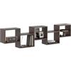 KUBUTKU - Mensola da parete 44x185x18, design moderno, sospesa, per soggiorno, camera da letto, ufficio e cucina (Wenge)