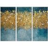 Lupia - Grande Quadro Moderno 3 Pezzi su Tela, Flying Trees Uccelli Foresta Astratta Oro, Decorazioni Parete per Soggiorno, Camera, Ufficio, 100x150 cm, Colori Vivaci, Legno