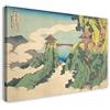 Printed Paintings Stampa su Tela (120x80cm): Katsushika Hokusai - Il Ponte sospeso-Nuvola sul Mon