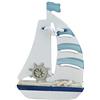 SUPVOX Decorazioni Mare Nautiche Barca a Vela Legno Arredamento Marino con Gabbiani e Timone Barca Compleanno Matrimonio S