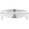 Homeponnew Vassoio per cottura a vapore in acciaio inox, 28 x 4 cm, adatto per la cucina, multifunzionale, oltre ad essere una griglia per cottura a vapore (24 cm)