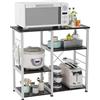 soges Microonde Scaffali Stazione di Lavoro Cucina Armadio per la Conservazione Mensola della Cucina 171-BK