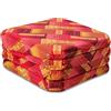 Casatessile Cuscini Sedia sfoderabili con Alette Eldorado Cuscini Cucina in Cotone,cm 38x38 Imbottitura Alta 3,50 - Bordeaux, Set 4 PCS