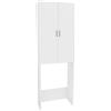 Vicco Mobile porta lavatrice Martha, Bianco, 64 x 190 cm con 2 ante lunghe, per la conservazione di detersivi e accessori da bagno