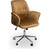 Stil Sedie - Mod Miami sedia poltrona ufficio scrivania ergonomica regolabile in altezza base girevole ruote abs imbottita Velluto