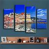 WADPJ 4pc Genova Liguria Italia Poster Stampe Quadro su Tela Dipinto su Tela Soggiorno Moderno Decorazioni per la casa-30x60 30x80cm Senza Cornice