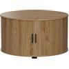 Vicco tavolino soggiorno Selva, Rovere 80 x 80 cm | con porta scorrevole, con funzione lift e piano del tavolo regolabile in altezza