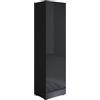 MB Muebles Bonitos, Armadio Con Piedini 2cm Luke V4, Melamina, Finitura Lucida, Nero, 40x167x29cm