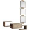 MB Muebles Bonitos, Mobile Ingresso Sospeso Neo, con Specchio e Cassetto, Melamina, Sonoma Opaco, 99.5x145x22cm