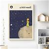 Ling88 Il Piccolo Principe Stampe in Versione Francese, Arte della Parete della Scuola Materna Pittura su Tela Le Petit Prince Copertina del Libro Poster della Parete della Camera dei Bambini_40X60Cm