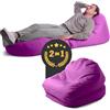 Avalon - Pouf Chaise Longue da Esterno Pieghevole Double Jive, Poltrona Sacco Letto Comodo e Impermeabile, Perfetto da Giardino, Arredo Piscina, Design Moderno, Made in Italy(75x180cm-Viola)