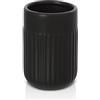 Inbagno Portaspazzolini Bagno a Bicchiere Nero, in Ceramica, Linea Cup