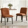 chairus 2 PZ Sedie Cucina in Tessuto con Gambe in Legno, Marrone