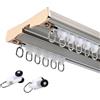 Generic Binario per Tende Resistente, Binario per Tende a Soffitto Doppio con Accessori di Montaggio, per Soggiorno Divisorio(Gray,250cm/8.2ft)