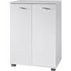 WOHNLING Scarpa Armadio a 2 Ante 60 x 90 x 35 cm Davanti Bianco 12 Paia di Scarpe