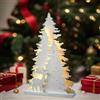 Lergas Decorazione Natalizia a LED in Legno - Albero di Natale e Renna, Paesaggio Invernale - Funzionamento a Batteria per Interni, Tavolo e Finestra (Luce Calda)