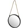Gicos Specchio Tondo con Corda Colore Nero ⌀25 cm da Parete ASK-777042