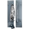 Vladon Wall Panel 120, Pannello Appendiabiti con 2 Pannelli, Grigio Lucido (28 x 120 x 2 cm ciascuno)