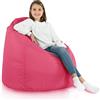 Italpouf Poltrona Sacco XL, Interno ed Esterno, Adulti e Bambini, Riempimento Perle Polistirolo, Sfoderabile, Impermeabile, Rosa, 115x90 cm