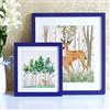 Ommda Cornici Foto Quadrata Legno Moderna con Vetro Cornici Foto da Appendere Home Parete Decoration,Blu Viola,25x25cm
