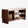 WXZXWXZX Panca Scarpiera Legno da Ingresso con Seduta Panca Portascarpe Panchina da Interno Panche Spogliatoio Panca Contenitore Camera da Letto Panca Imbottita per Corridoio Soggiorno(Walnut color,100cm/39.4i