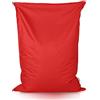 Italpouf Pouf Sacco Cuscino XL, Interno ed Esterno, Adulti e Bambini, Riempimento Perle Polistirolo, Sfoderabile, Impermeabile, Lavabile, Rosso, 135x98 cm