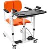 lalaleny Sollevatore idraulico paziente a 180°, sedile diviso, con piano del tavolo, regolabile in altezza, 41-65 cm, per il trasporto, per anziani (arancione)