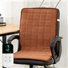 CYQQRDZSW Cuscino Riscaldanti per Sedia, Riscaldamento Cuscino Sedia Ufficio, Cuscino Antidecubito per Sedia a Rotelle, Cuscini Sedie Riscaldante Elettrico Integrato Nello Schienale(Brown,45*90cm(17.7*35.4in))