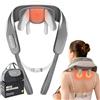 SORELAX Massaggiatore per collo per alleviare il dolore ai tessuti profondi, massaggiatore Shiatsu per collo e schiena con calore, cuscino elettrico per massaggio per spalle, gambe, corpo, sollievo dal dolore