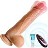 Generico Fallo di spinta realistico da 9,2 pollici ，con rotazione a impulsi e riscaldamento, vibratore anale per la stimolazione del clitoride e del punto G,potente ventosa, fallo anale per uomini(colorecarne)