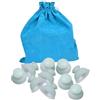 predolo 10 pezzi set di coppettazione in silicone, di massaggio cinesi a coppa di sottovuoto professionista per le braccia di rilassamento muscolare, Bianco