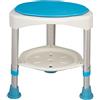 HENGMEI Sgabello Girevole a 360° per Doccia, Altezza Regolabile, con Ventose e Altezza Regolabile, per Donne Incinte e Anziani, Plastica, Modell B