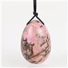 MYMEO Set di uova di giada trapano naturale in rodonite yoni uovo minerale quarzo massaggio palla Kegel esercizio donna, 45 x 30 mm
