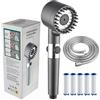 Generico Doccino per Doccia Pulifer, Soffione Doccia Alta Pressione Regolazione a Tre Livelli, Tubo Flessibile 1,5m, Risparmio Idrico ed Energetico (Doccia con tubo d'acqua da 1,5 m)