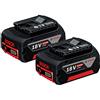 Bosch Professional Bosch, Battery Pack 18 V 5,0Ah Li-Ion, 2 pz., 0615990G6Z