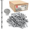 Lun Fix Chiodi rotanti 3 x 70 mm - 5 kg di chiodi in legno zincati, chiodi intrecciati, 3 x 1/8, 70 mm di lunghezza, testa piatta per legno