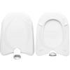 HYDRO HOME Copriwater Ideal Standard Diagonal Come Originale, Tavoletta Wc In Legno Rivestito In Poliestere Con Cerniere Fisse Come Originali, Asse Wc Colore Bianco MADE IN ITALY