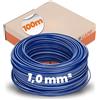 Lapp H05V-K 1x1 Cavo Unipolare 100m, Filo di Rame Flessibile Blu-Bianco | Cavo di comando in PVC, isolamento ignifugo classe 5, tensione 300/500 V, ideale per cablaggio interno e quadri elettrici