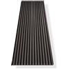 HAGEFOL® - Pannello acustico in legno, 240 x 60 cm, colore nero, pannello da parete in legno, parete lamellare 3D in legno impiallacciato su feltro acustico, 2400 x 600 mm