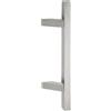 IWOFER Maniglione quadro inclinato in acciaio inox satinato per porte serramenti (Lunghezza 500 - Interasse 300)