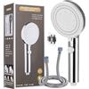 jutyum Soffione Doccia 6 Funzioni Getto Doccino ad Alta Pressione, con 1.5M Tubo, Shower Head Cornetta Doccetta, girevoli Fissaggio affidabile