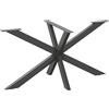 vidaXL Gamba per Tavolo da Pranzo a Forma di Ragno Antracite 150x78x(72-73) cm Acciaio