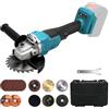 Roadtime Smerigliatrice angolare a batteria da 125 mm, compatibile con batteria Makita 18 V (senza batteria), 900 W, 9000 giri/min, smerigliatrice angolare brushless a 3 velocità, 12 dischi, impugnatura