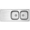 Dianhydro LAVELLO INCASSO IN ACCIAIO MOD. LS01 116x50 CM cm. 116 gocciolatoio sx