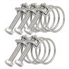 TopHomer 5 fascette stringitubo a doppio filo, regolabili da 60 mm a 65 mm, fascette stringitubo in acciaio inox, 11 misure opzionali a doppio filo idraulico a vite di fissaggio