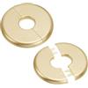 PATIKIL Flangia Divisa a Parete 0,93 (23,5mm), 2Pz ABS Piastra Protezione Autoadesiva Rotonda Fibbie Copritubo Acqua per Cucina Bagno Braccio Tubo Rubinetto Decorazione, Oro