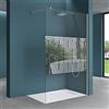 Mai & Mai Box Doccia Walk-In 140x200cm, Parete Doccia in Vetro 10mm Braccio di Sostegno 70-120cm Vetro di Sicurezza ESG con Rivestimento Nano BRAM1 Bremen02DM
